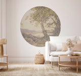 Autocollant mural rond - Clairière sereine