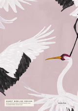 Bird Wallpaper - Stork Annet Weelink Design