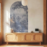 Peel and Stick Arch Wallpaper Decal - verdant palms