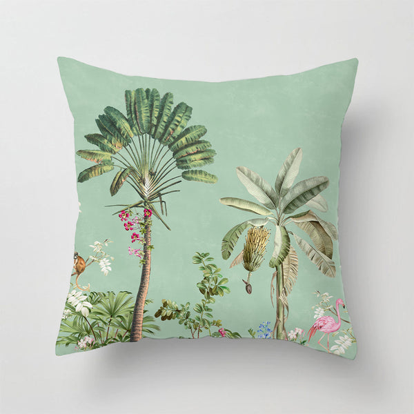 Outdoor Pillow - Vibrant Exotics mint