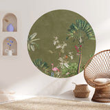 Autocollant mural rond - Vibrant Exotics