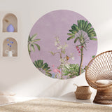 Autocollant mural rond - Vibrant Exotics