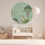 Autocollant mural rond - Vibrant Exotics