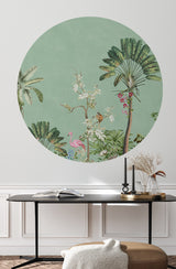 Autocollant mural rond - Vibrant Exotics