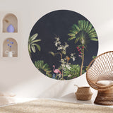 Autocollant mural rond - Vibrant Exotics