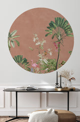 Autocollant mural rond - Vibrant Exotics