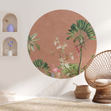 Autocollant mural rond - Vibrant Exotics