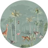 Round wall sticker - Wildlife's Playground Annet Weelink Design