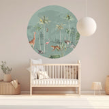 Round wall sticker - Wildlife's Playground Annet Weelink Design