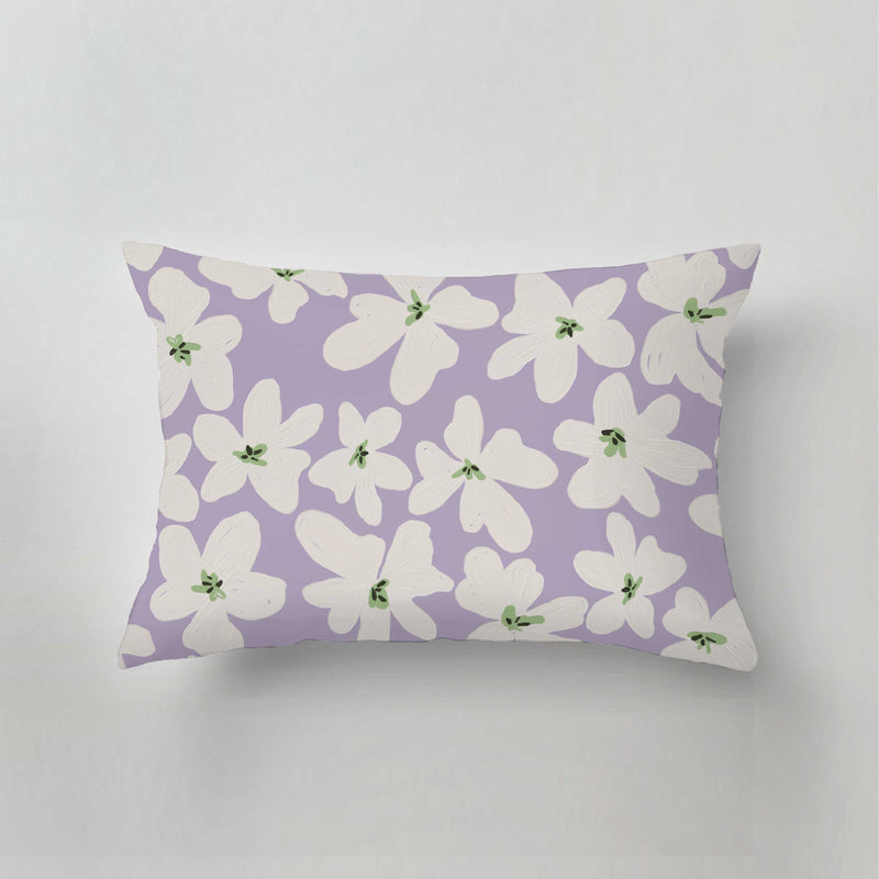 Indoor Pillow - Bold Flowers Lilac