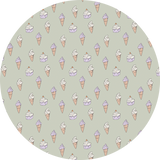 Autocollant mural rond - Ice Cream