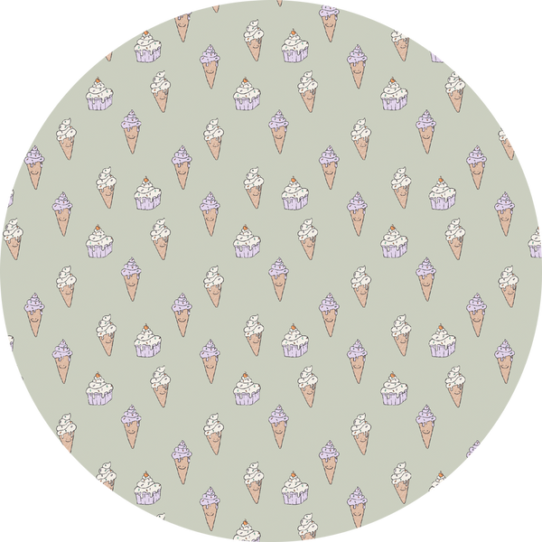Round wall sticker - Ice Cream Green