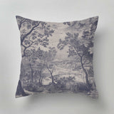 Designer indoor pillow with hand-drawn print by Annet Weelink Design