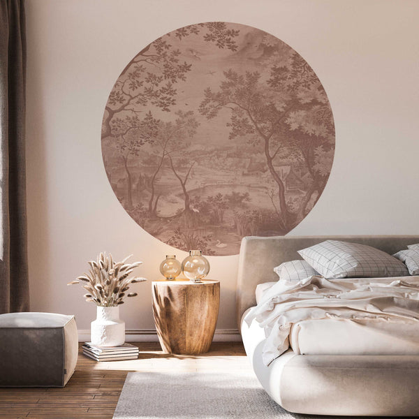 Round wall sticker - Into The Woods Soft Terra
