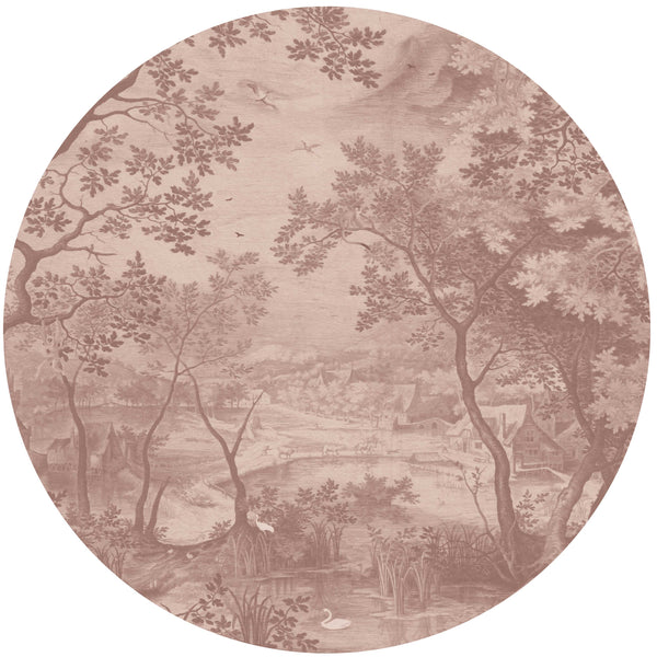 Round wall sticker - Into The Woods Soft Terra