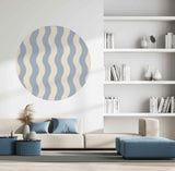 Autocollant mural rond - Sway Stripe