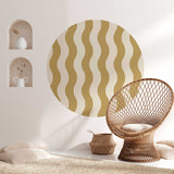 Autocollant mural rond - Sway Stripe