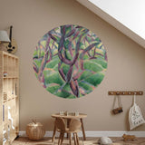 Autocollant mural rond - Wild Strokes