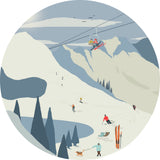 Round Wall Sticker - Chamonix