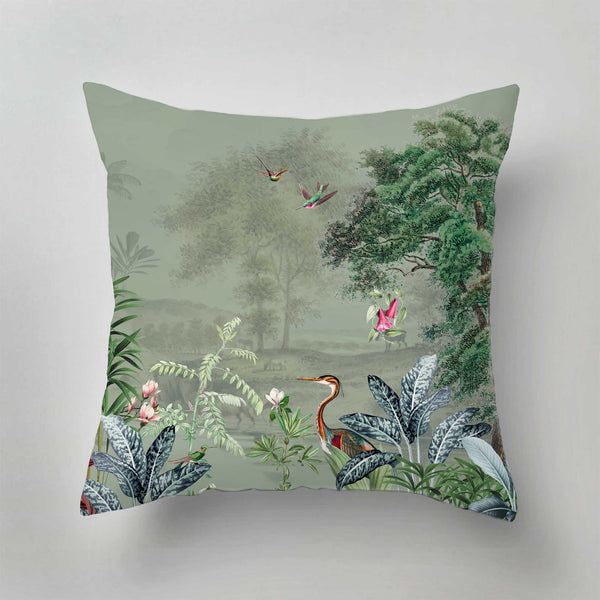 Outdoor Pillow - SCENIC LANDSCAPE GREEN