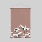 Textile Poster - Stork Dark Blush Annet Weelink Design
