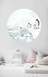 Round wall sticker - Antarctica Annet Weelink Design