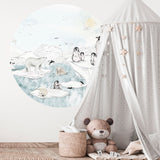 Round wall sticker - Antarctica Annet Weelink Design