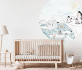 Autocollant mural rond - Antarctica