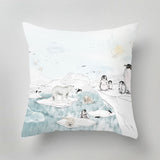 Designer indoor pillow with hand-drawn print by Annet Weelink Design