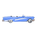 Single Wall Decal - Blue Convertible Annet Weelink Design