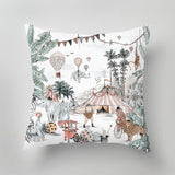 Designer indoor pillow with hand-drawn print by Annet Weelink Design