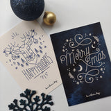 Set van 2 kerst ansichtkaarten