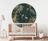 Round wall sticker - Jungle Jazz