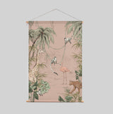 Textile Poster - JUNGLE JAZZ dusty blush Annet Weelink Design