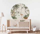 Round wall sticker - Jungle Jazz