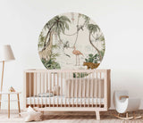 Round wall sticker - Jungle Jazz Annet Weelink Design