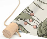 Textielposter - JUNGLE JAZZ off white