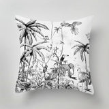 Designer indoor pillow with hand-drawn print by Annet Weelink Design
