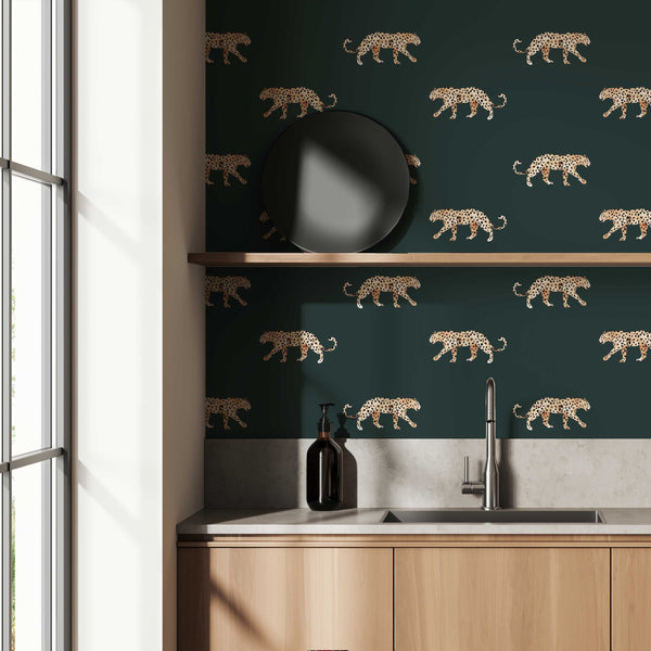 Leopard Wallpaper - LEOPARD - green