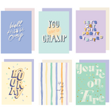 Set 6 Greeting cards - QUOTE Annet Weelink Design