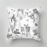 Accent pillow matching Annet Weelink Design wallpaper collection