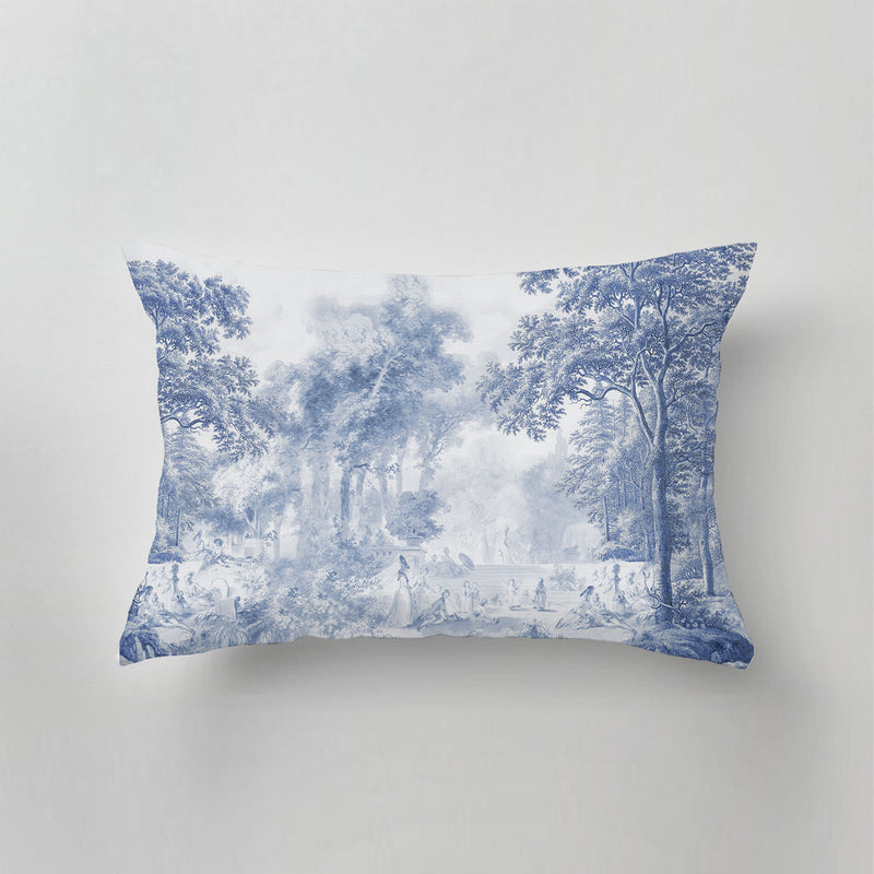 Outdoor Pillow - Romantic Garden - blue