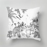Accent pillow matching Annet Weelink Design wallpaper collection