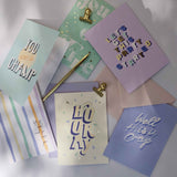 Set 6 Greeting cards - QUOTE Annet Weelink Design