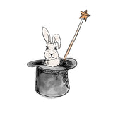 Single Wall Decal - Circus rabbit Annet Weelink Design