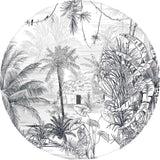 Round wall sticker - Rainforest Annet Weelink Design