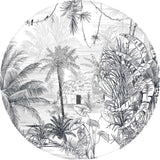 Autocollant mural rond - Rainforest