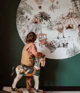 Autocollant mural rond - Cirque du Fantasy