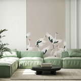 Bird Wallpaper - Stork Annet Weelink Design