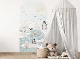 Peel and stick Arch Wallpaper Decal - Antarctica Annet Weelink Design
